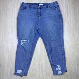 Lane Bryant Flex Magic Waistband Signature Fit Mid Rise Boyfriend Denim Jeans 18